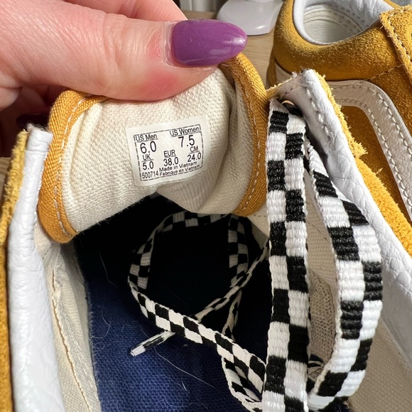 Vans Old Skool Stacked Platform Shoe Sneaker Golden Yellow Womens Size 7.5 - Picture 6 of 6